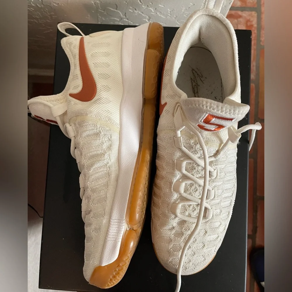 Nike Zoom KD 9 Men’s Size 12 Texas Longhorn Edition Basketball Sneakers - Picture 12 of 16